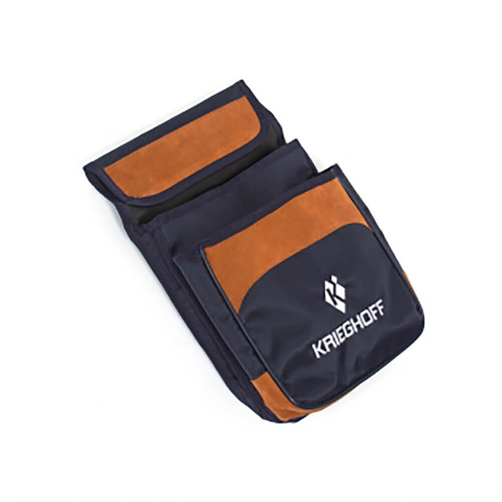 Krieghoff Shell Pouch, Navy Blue/Leather